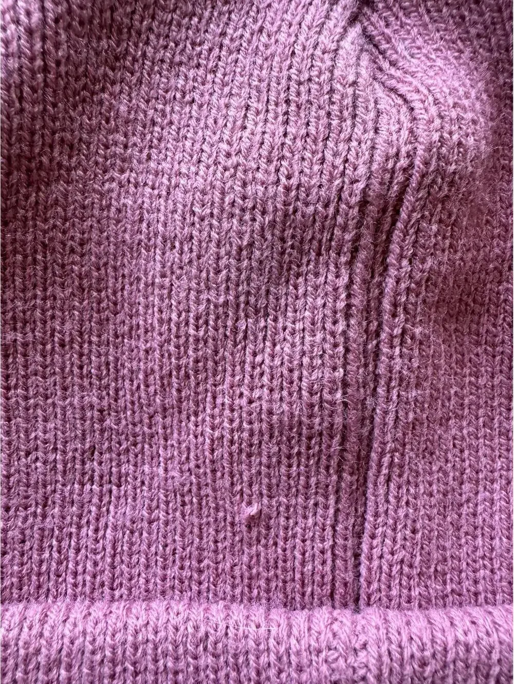 Adidas Originals Trefoil Dusty Rose Pink Ribbed Knit Cuffed Beanie One Size